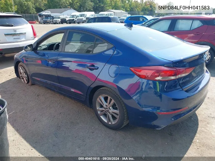 2017 Hyundai Elantra Se VIN: 5NPD84LF0HH041583 Lot: 40401615