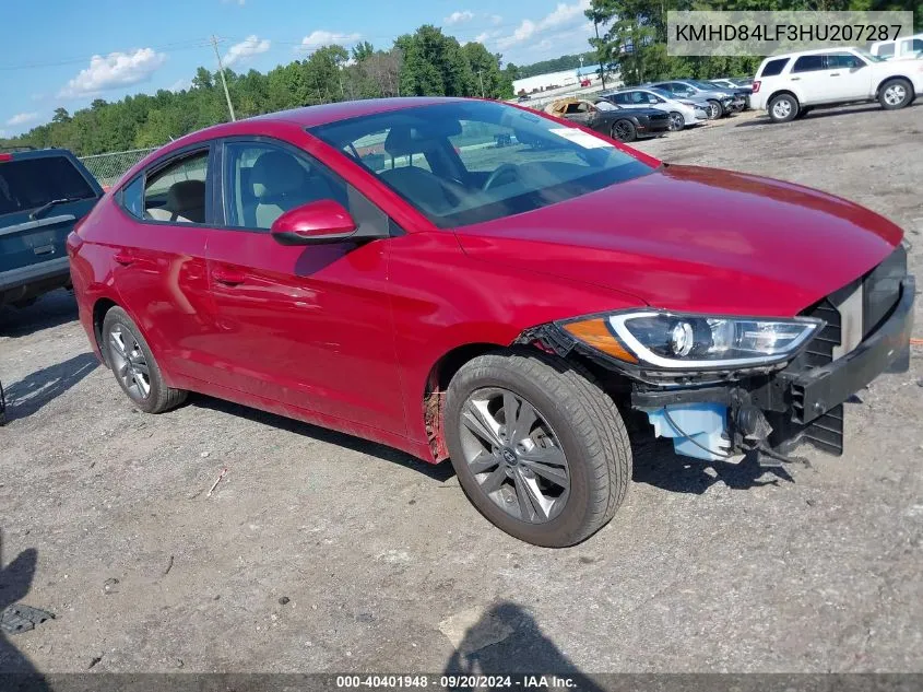 KMHD84LF3HU207287 2017 Hyundai Elantra Se