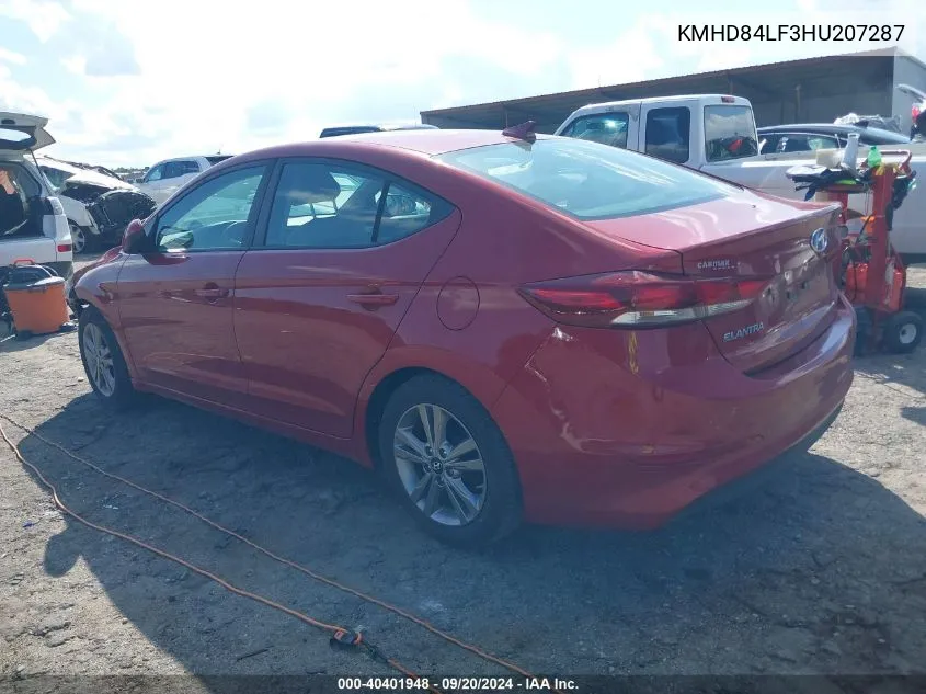 2017 Hyundai Elantra Se VIN: KMHD84LF3HU207287 Lot: 40401948