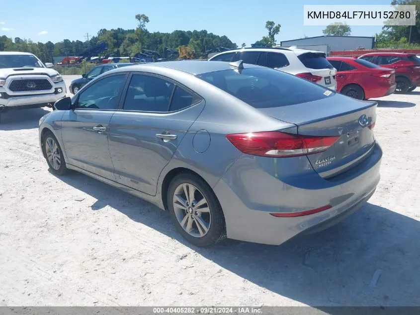 KMHD84LF7HU152780 2017 Hyundai Elantra Se