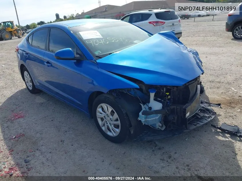 5NPD74LF6HH101899 2017 Hyundai Elantra Se