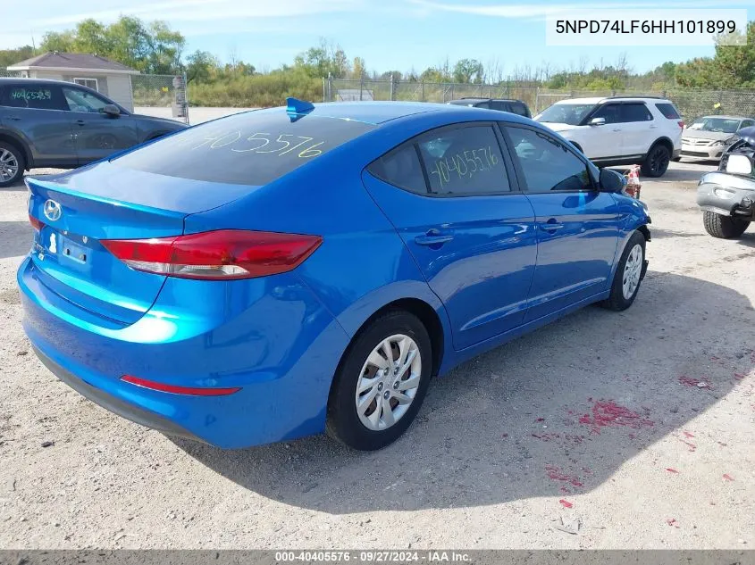 5NPD74LF6HH101899 2017 Hyundai Elantra Se