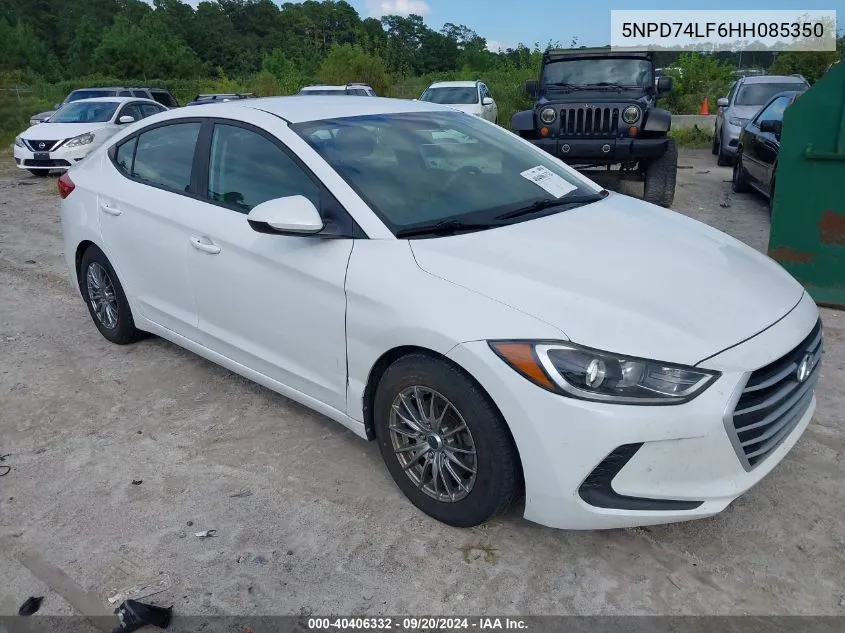 2017 Hyundai Elantra Se VIN: 5NPD74LF6HH085350 Lot: 40406332