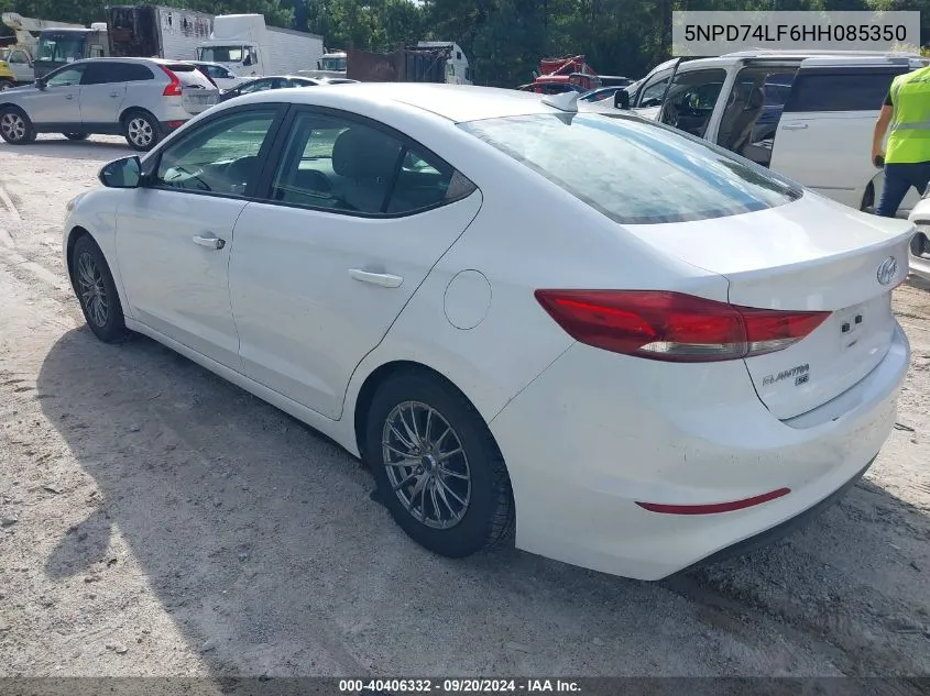 5NPD74LF6HH085350 2017 Hyundai Elantra Se