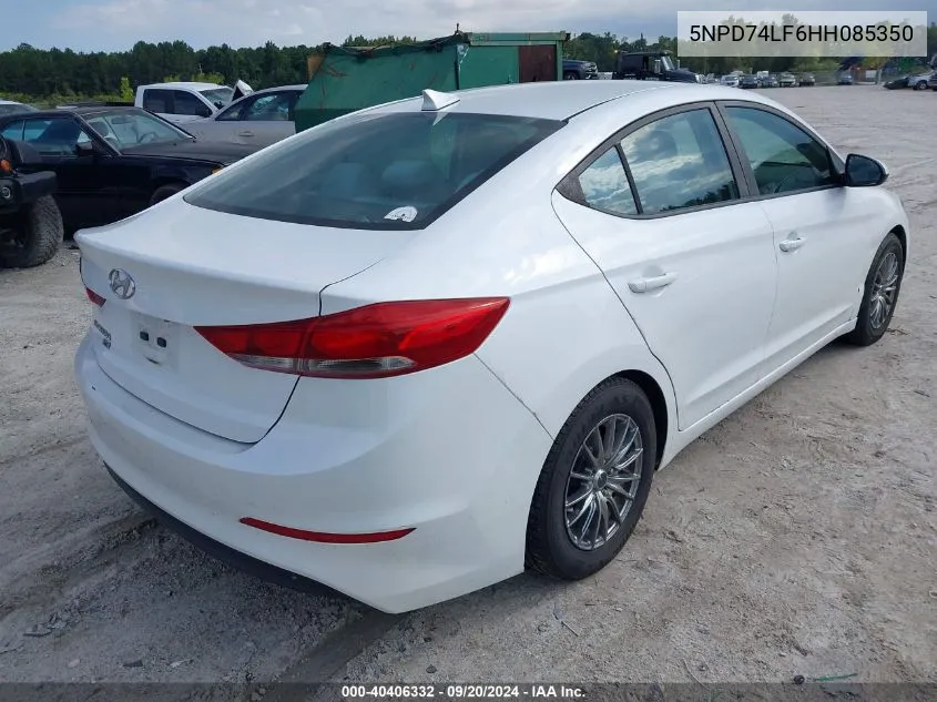 2017 Hyundai Elantra Se VIN: 5NPD74LF6HH085350 Lot: 40406332