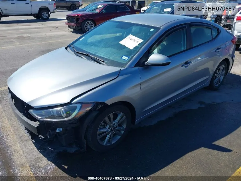 5NPD84LF3HH070687 2017 Hyundai Elantra Se