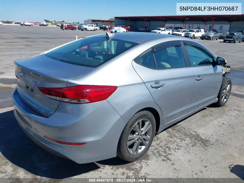 5NPD84LF3HH070687 2017 Hyundai Elantra Se