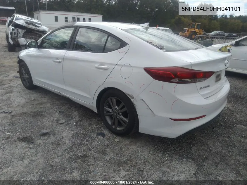 2017 Hyundai Elantra Se VIN: 5NPD84LF0HH041101 Lot: 40408680