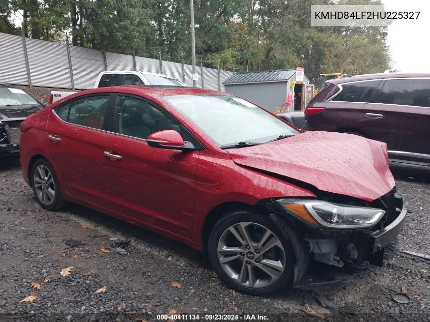 2017 Hyundai Elantra Limited VIN: KMHD84LF2HU225327 Lot: 40411134