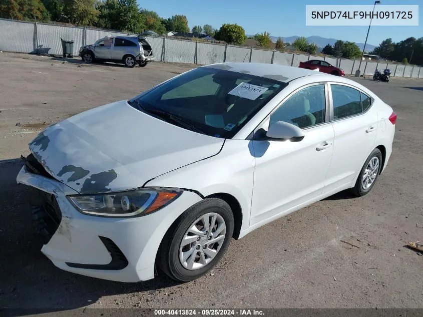 5NPD74LF9HH091725 2017 Hyundai Elantra Se