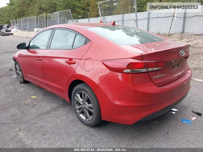 5NPD84LF4HH205353 2017 Hyundai Elantra Value Edition