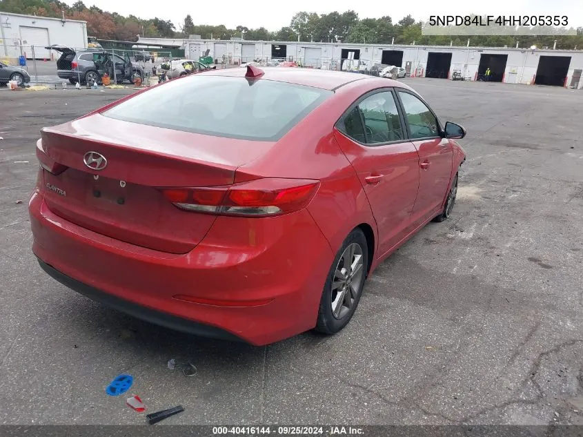 2017 Hyundai Elantra Value Edition VIN: 5NPD84LF4HH205353 Lot: 40416144