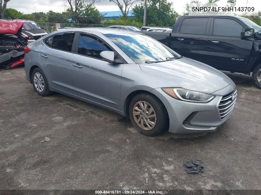 2017 Hyundai Elantra Se VIN: 5NPD74LF9HH143709 Lot: 40416781