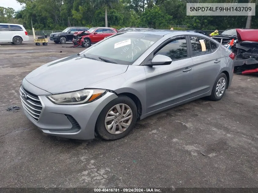 5NPD74LF9HH143709 2017 Hyundai Elantra Se