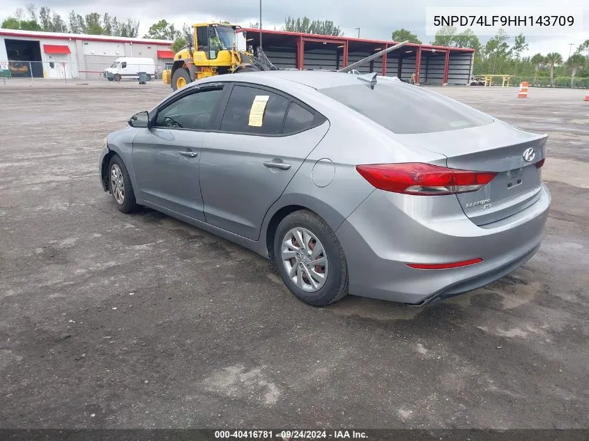 5NPD74LF9HH143709 2017 Hyundai Elantra Se