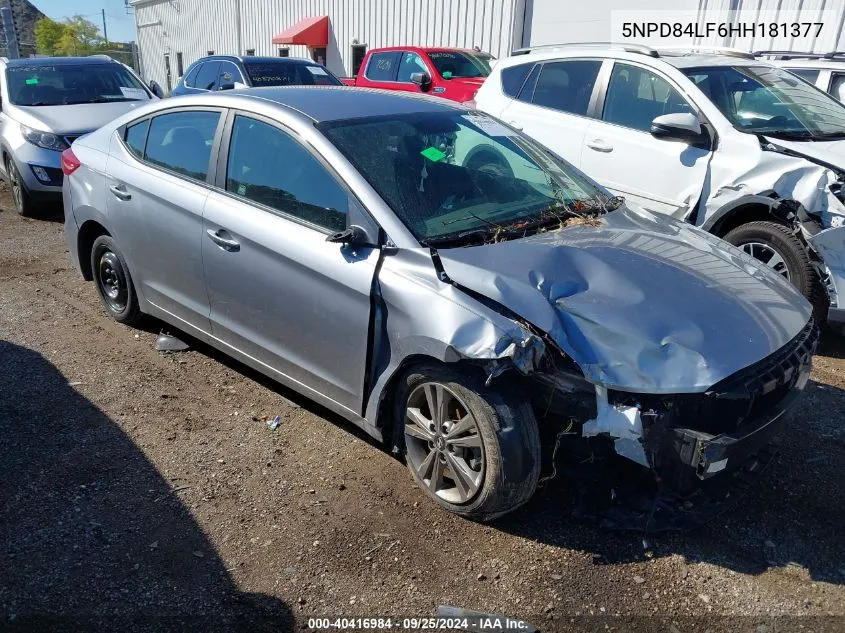 2017 Hyundai Elantra Se VIN: 5NPD84LF6HH181377 Lot: 40416984