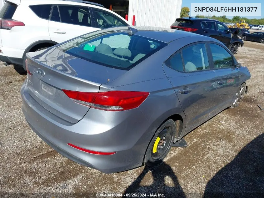 5NPD84LF6HH181377 2017 Hyundai Elantra Se