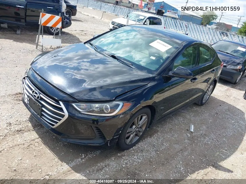 5NPD84LF1HH001559 2017 Hyundai Elantra Se