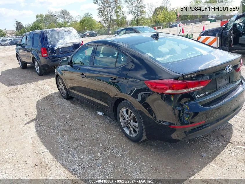 2017 Hyundai Elantra Se VIN: 5NPD84LF1HH001559 Lot: 40418087