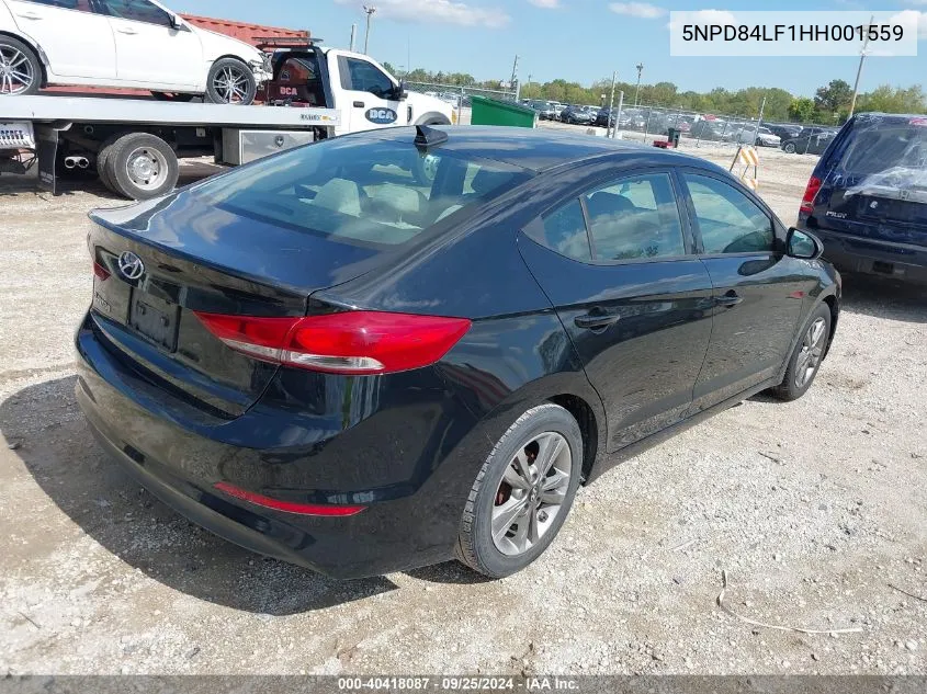 5NPD84LF1HH001559 2017 Hyundai Elantra Se