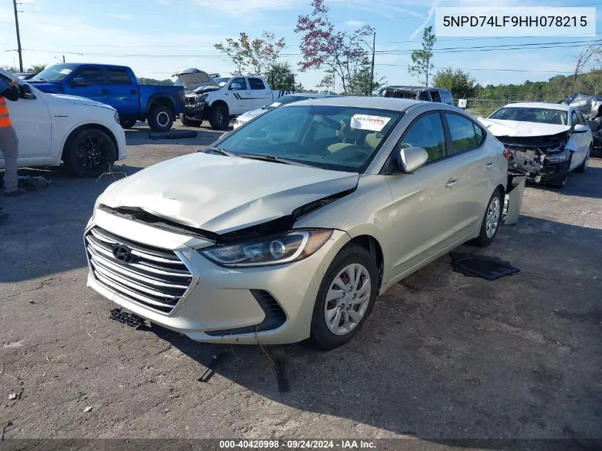 2017 Hyundai Elantra Se VIN: 5NPD74LF9HH078215 Lot: 40420998