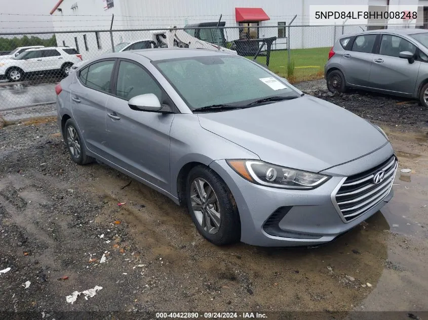 5NPD84LF8HH008248 2017 Hyundai Elantra Se