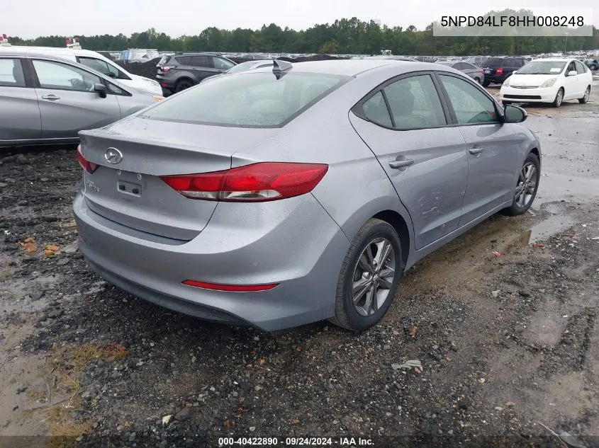 5NPD84LF8HH008248 2017 Hyundai Elantra Se