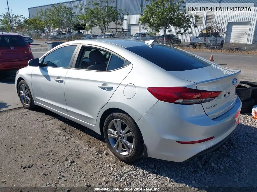 2017 Hyundai Elantra Se/Value/Limited VIN: KMHD84LF6HU428236 Lot: 40423866