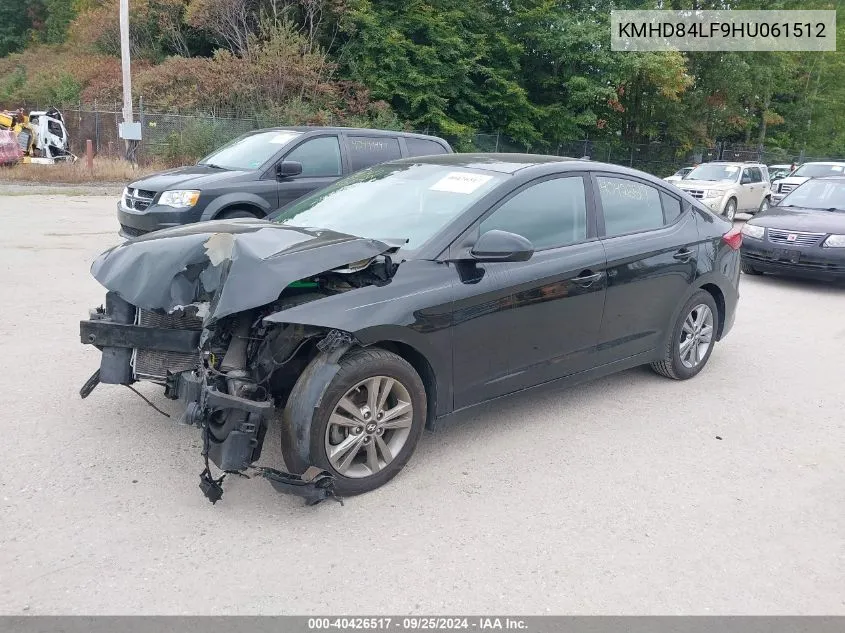 KMHD84LF9HU061512 2017 Hyundai Elantra Se