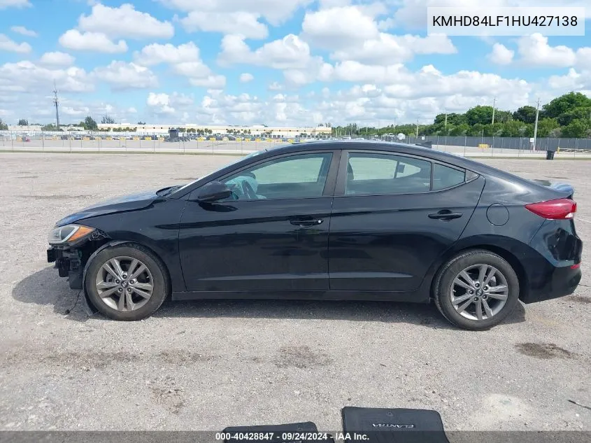 KMHD84LF1HU427138 2017 Hyundai Elantra Value Edition