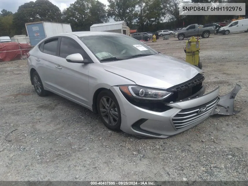 5NPD84LF6HH192976 2017 Hyundai Elantra Se