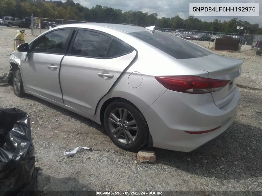 2017 Hyundai Elantra Se VIN: 5NPD84LF6HH192976 Lot: 40437595