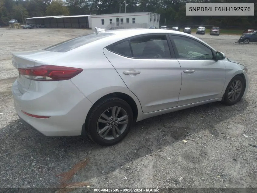 5NPD84LF6HH192976 2017 Hyundai Elantra Se