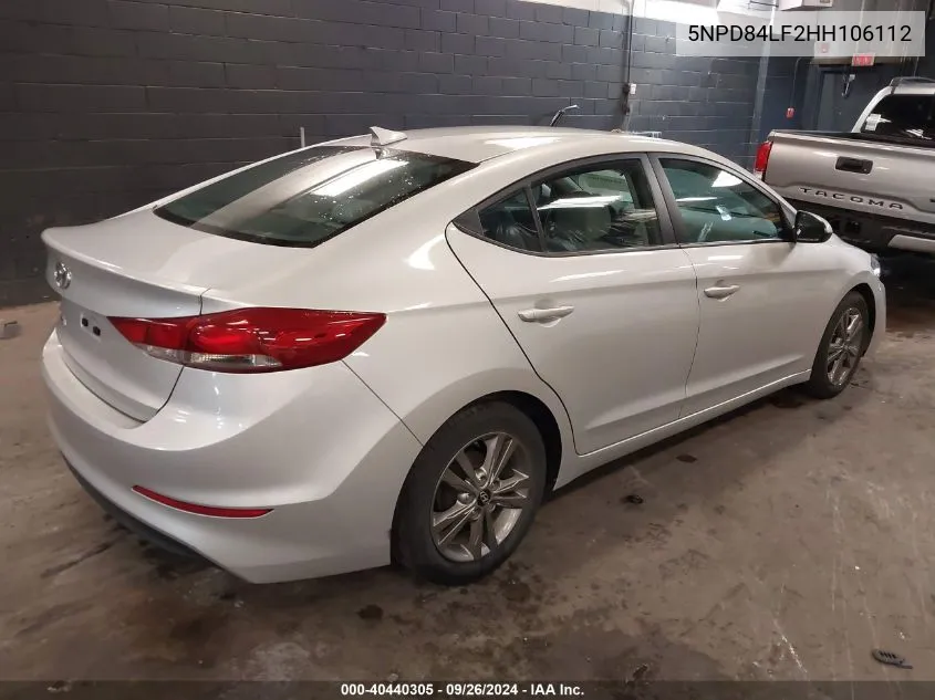 5NPD84LF2HH106112 2017 Hyundai Elantra Se