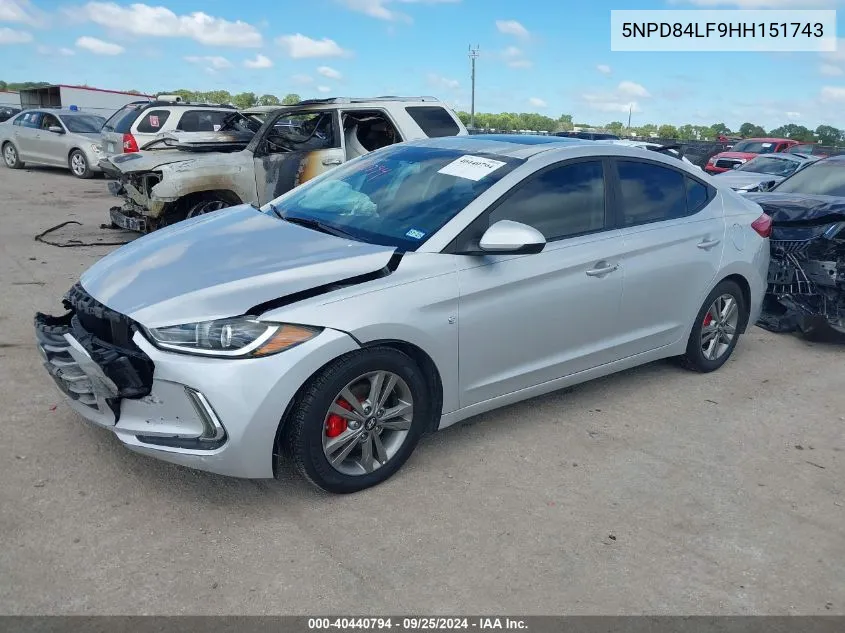 2017 Hyundai Elantra Value Edition VIN: 5NPD84LF9HH151743 Lot: 40440794