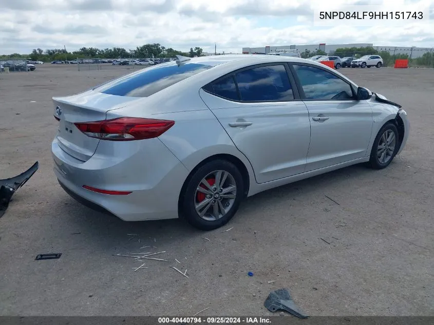 5NPD84LF9HH151743 2017 Hyundai Elantra Value Edition