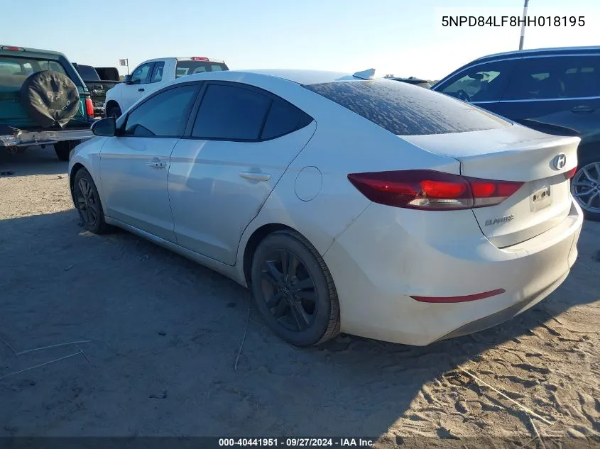 5NPD84LF8HH018195 2017 Hyundai Elantra Se/Value/Limited