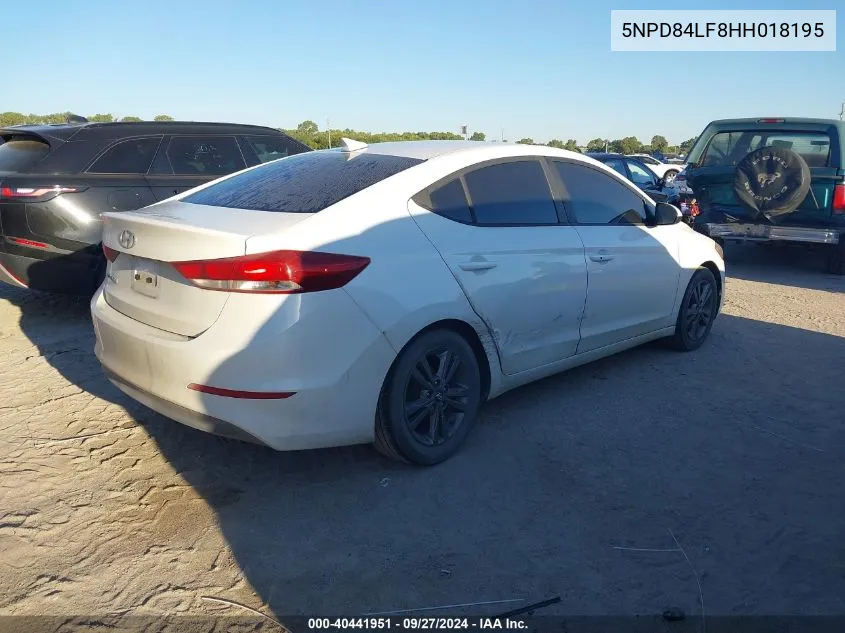 5NPD84LF8HH018195 2017 Hyundai Elantra Se/Value/Limited