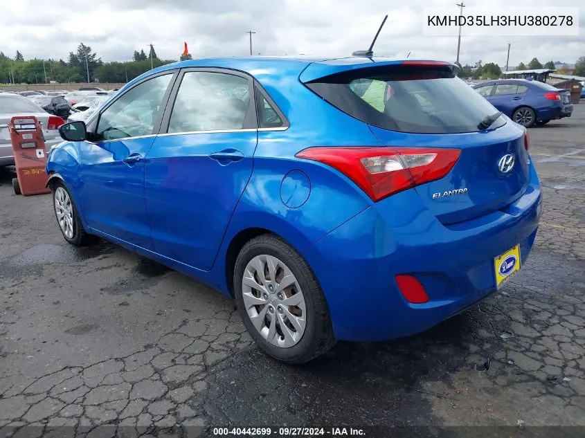 KMHD35LH3HU380278 2017 Hyundai Elantra Gt