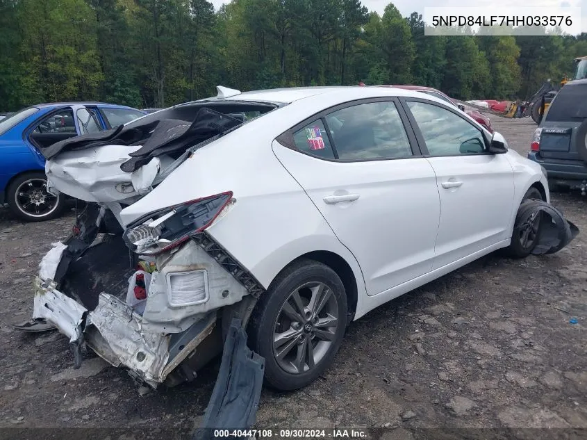 2017 Hyundai Elantra Se VIN: 5NPD84LF7HH033576 Lot: 40447108