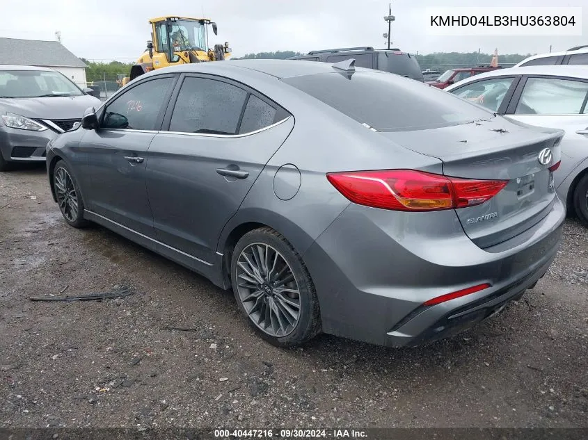 KMHD04LB3HU363804 2017 Hyundai Elantra Sport