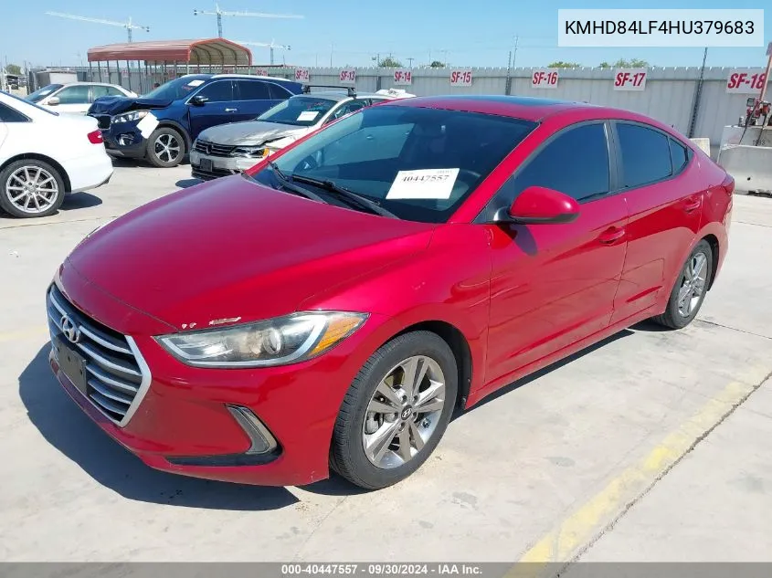 2017 Hyundai Elantra Value Edition VIN: KMHD84LF4HU379683 Lot: 40447557