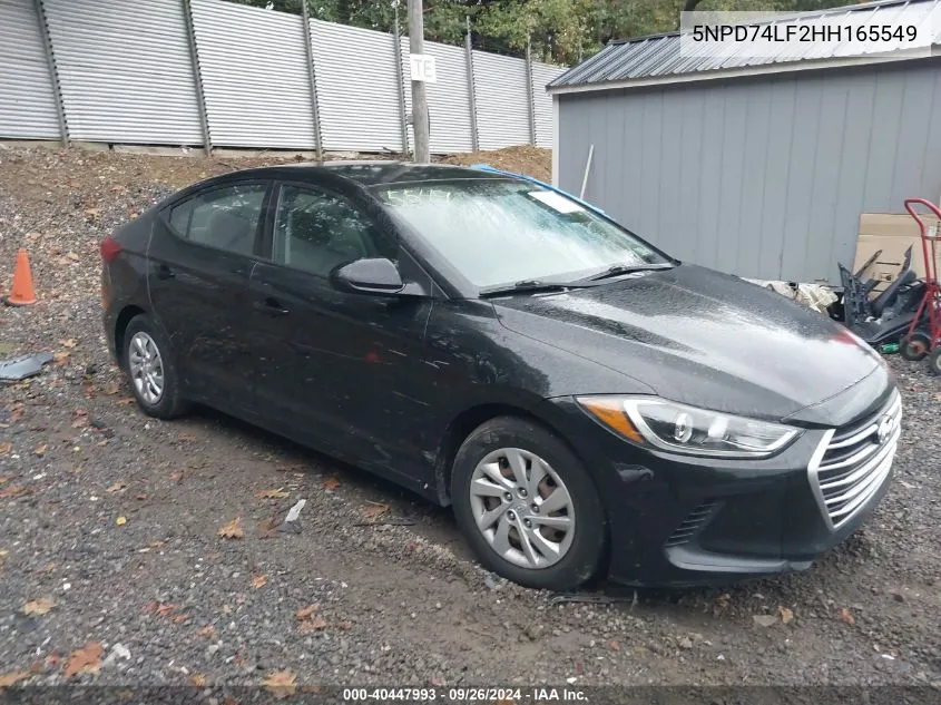 5NPD74LF2HH165549 2017 Hyundai Elantra Se