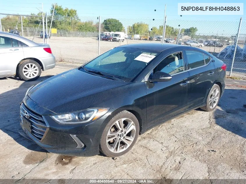 5NPD84LF8HH048863 2017 Hyundai Elantra Limited