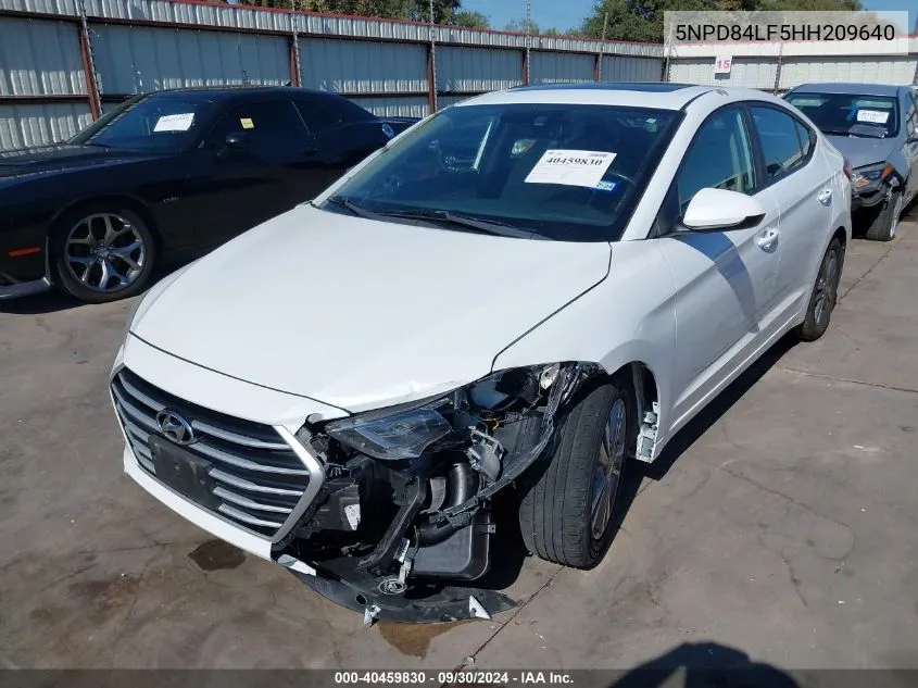 2017 Hyundai Elantra Value Edition VIN: 5NPD84LF5HH209640 Lot: 40459830