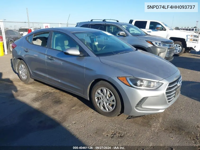 5NPD74LF4HH093737 2017 Hyundai Elantra Se