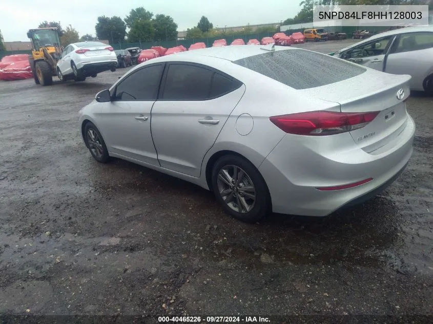 5NPD84LF8HH128003 2017 Hyundai Elantra Se