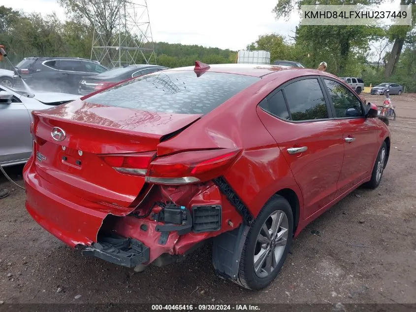 KMHD84LFXHU237449 2017 Hyundai Elantra Value Edition