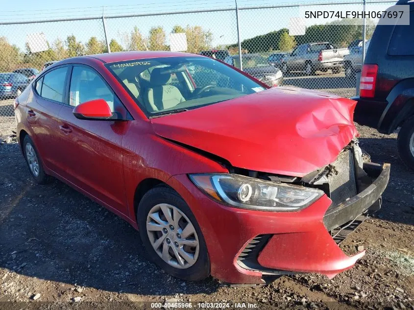 2017 Hyundai Elantra Se VIN: 5NPD74LF9HH067697 Lot: 40465966