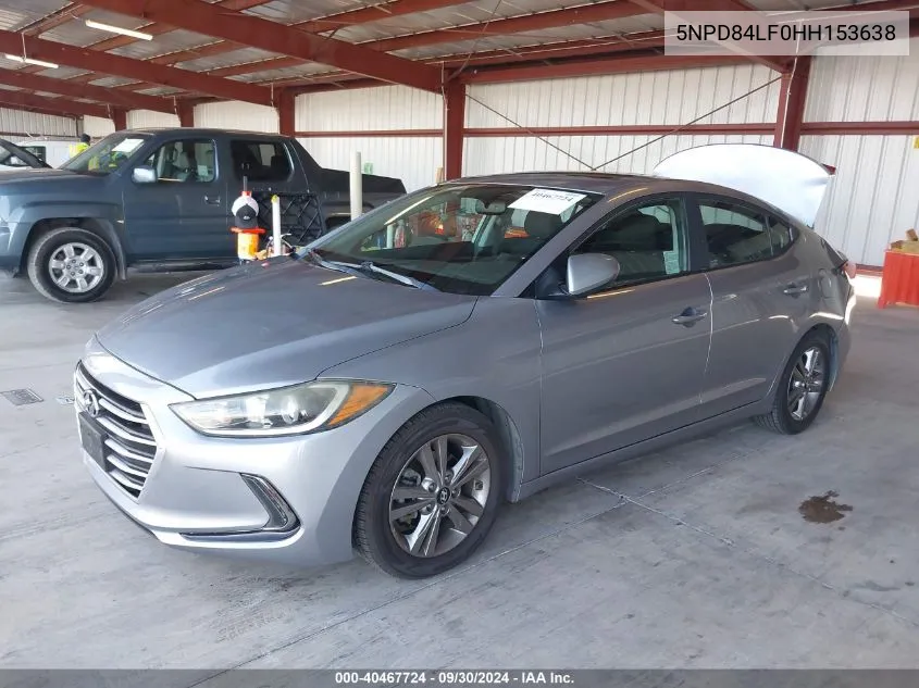 2017 Hyundai Elantra Value Edition VIN: 5NPD84LF0HH153638 Lot: 40467724